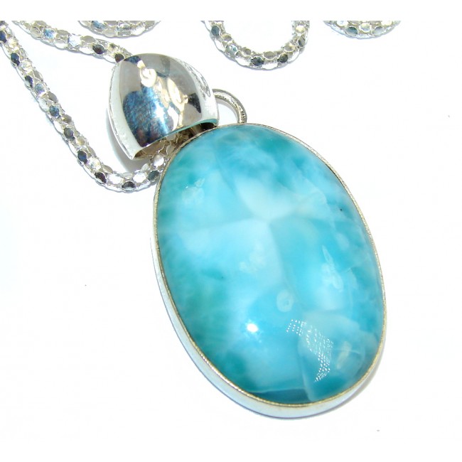 Dominican Republic Blue Larimar Sterling Silver necklace