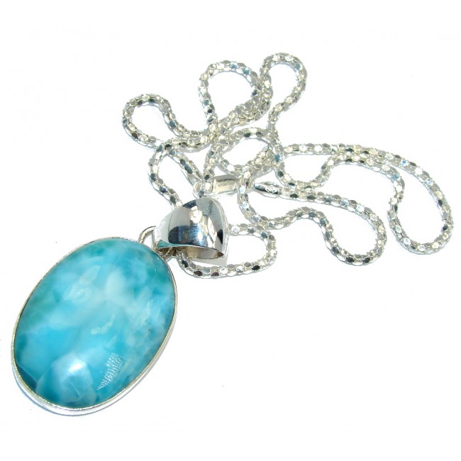 Dominican Republic Blue Larimar Sterling Silver necklace ...