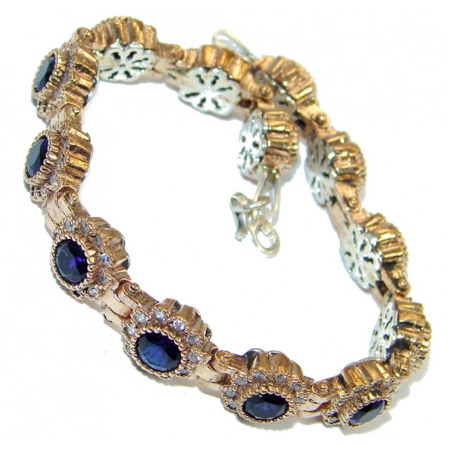 Special Item created Sapphire 925 Sterling Silver Bracelet