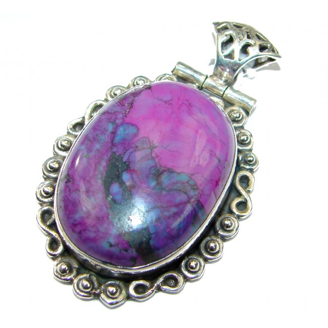 Genuine Purple Turquoise .925 Sterling Silver handcrafted Pendant