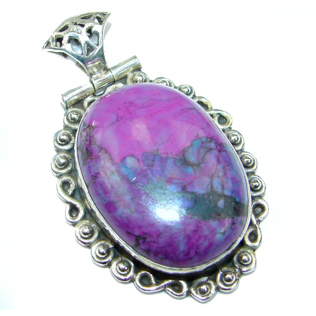 Genuine Purple Turquoise .925 Sterling Silver handcrafted Pendant