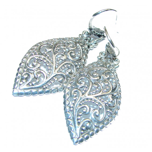 BIG Bali Design .925 Sterling Silver handcrafted Earrings