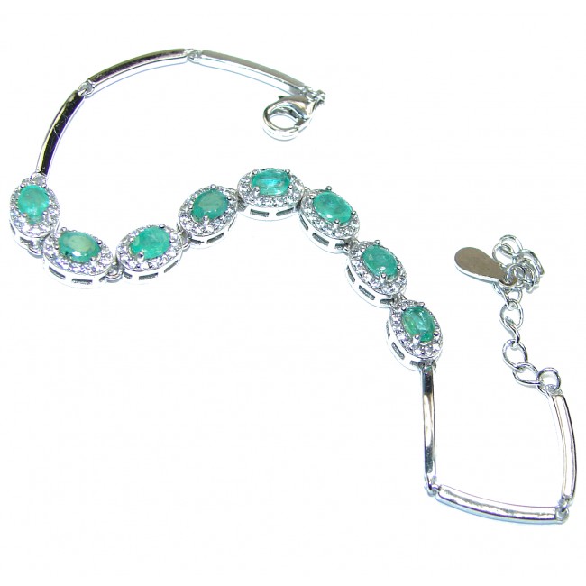 Colombian Emerald .925 Sterling Silver handcrafted Bracelet