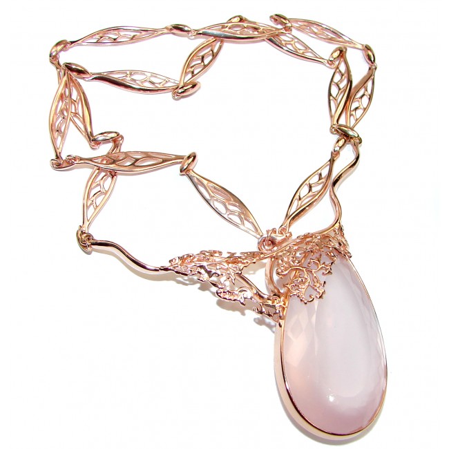 Authentic Rose Quartz .925 Sterling Silver handcrafted necklace