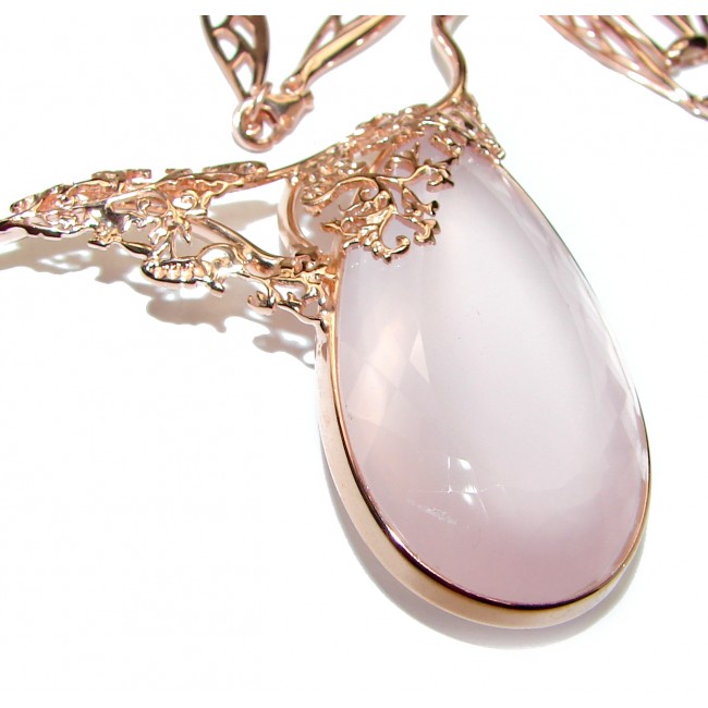 Authentic Rose Quartz .925 Sterling Silver handcrafted necklace