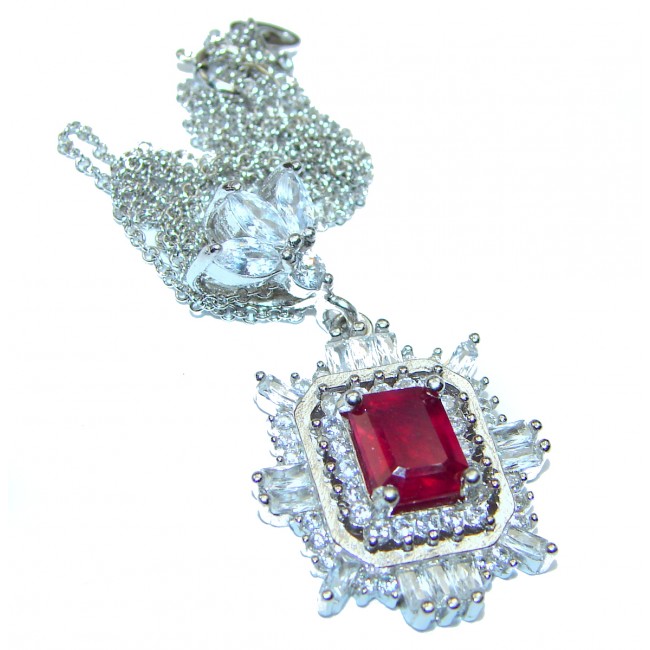 Incredible quality Ruby .925 Sterling Silver necklace