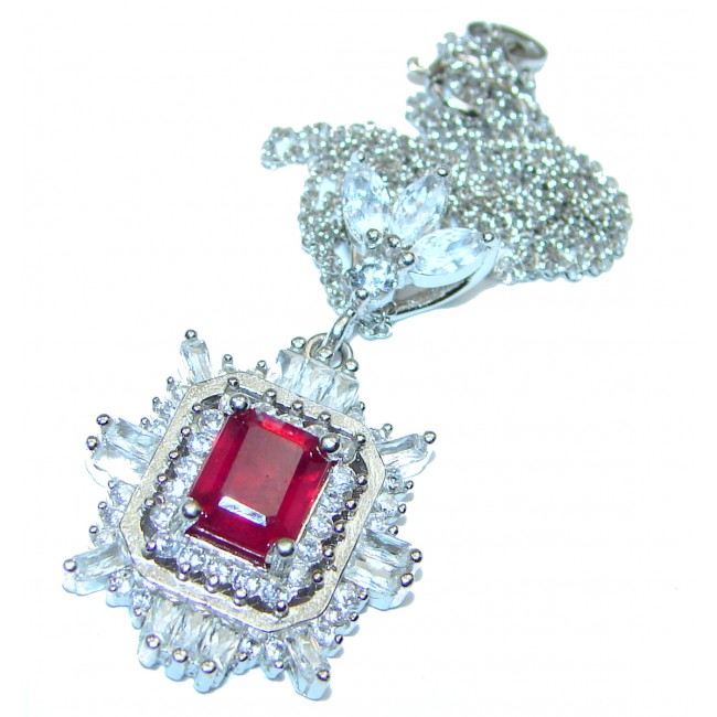 Incredible quality Ruby .925 Sterling Silver necklace