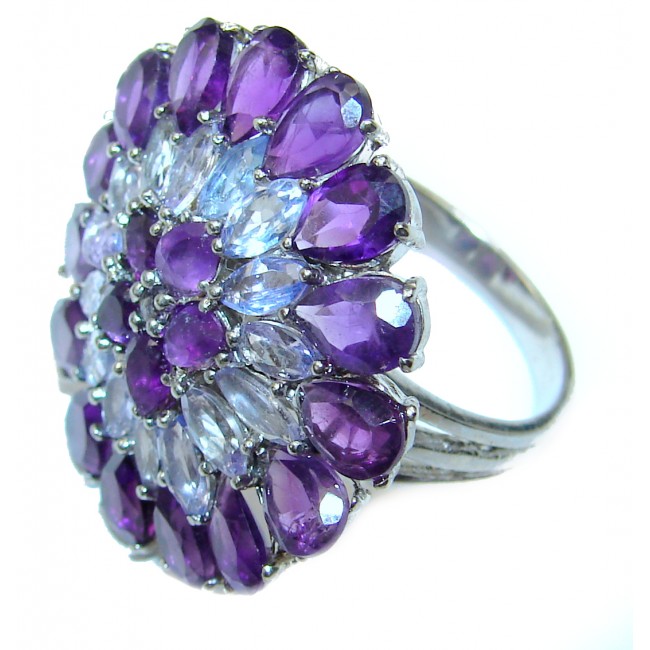Purple Beauty authentic Amethyst .925 Sterling Silver Ring size 8 1/4