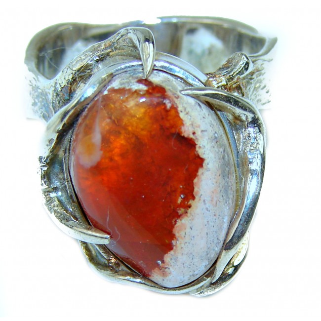 Popular Mexican Fire Opal Sterling Silver 8