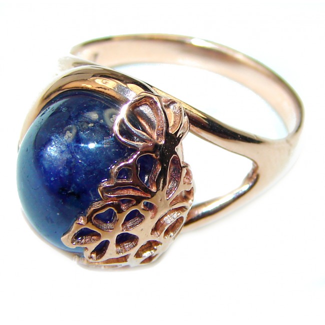 Blue Planet Beauty authentic Sapphire 14K Gold over .925 Sterling Silver  Ring size 8 - model #19-sie-23-41