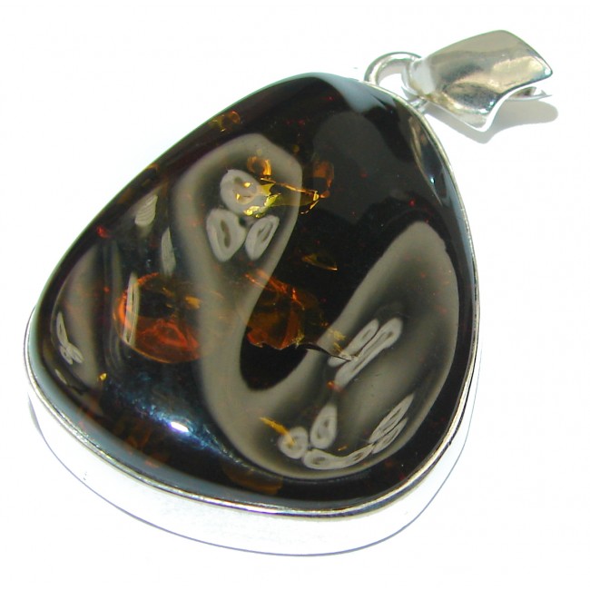 Baltic Amber .925 Sterling Silver handmade Pendant