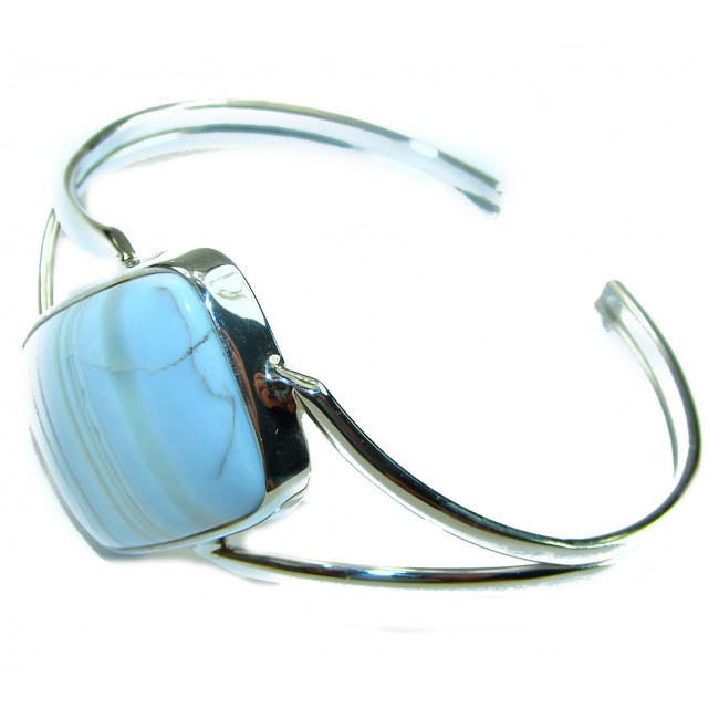 Owhyee Blue Opal - Owhyee Opal .925 Sterling Silver Handcrafted Bracelet / Cuff