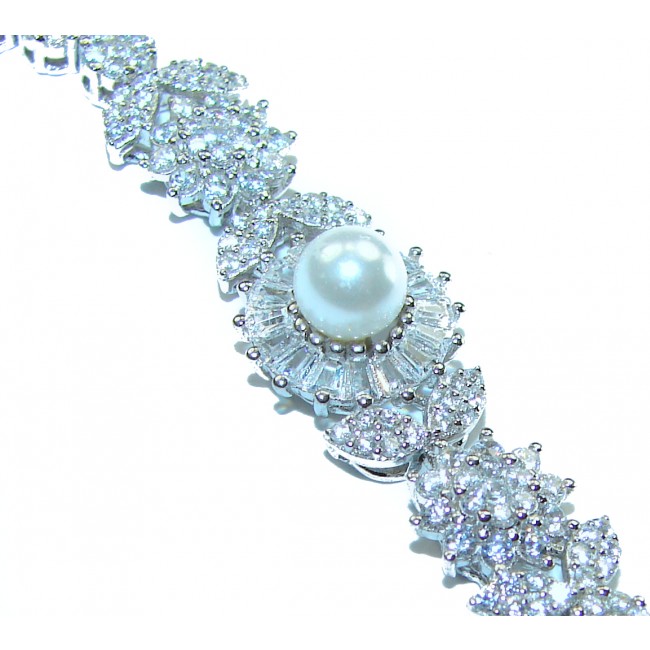 Spectacular Pearl .925 Silver handmade Bracelet