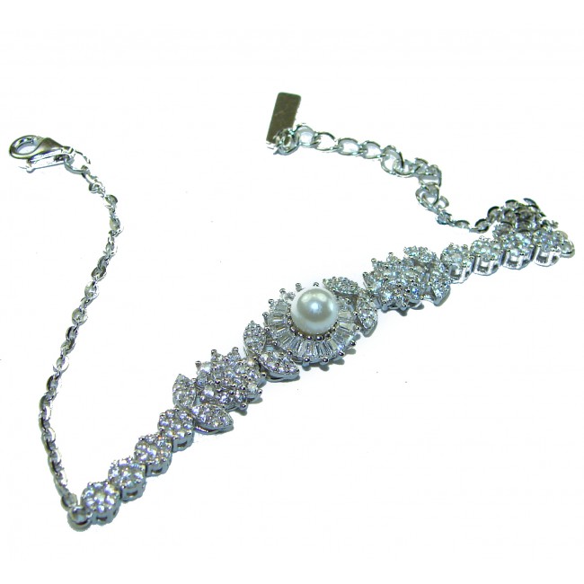 Spectacular Pearl .925 Silver handmade Bracelet