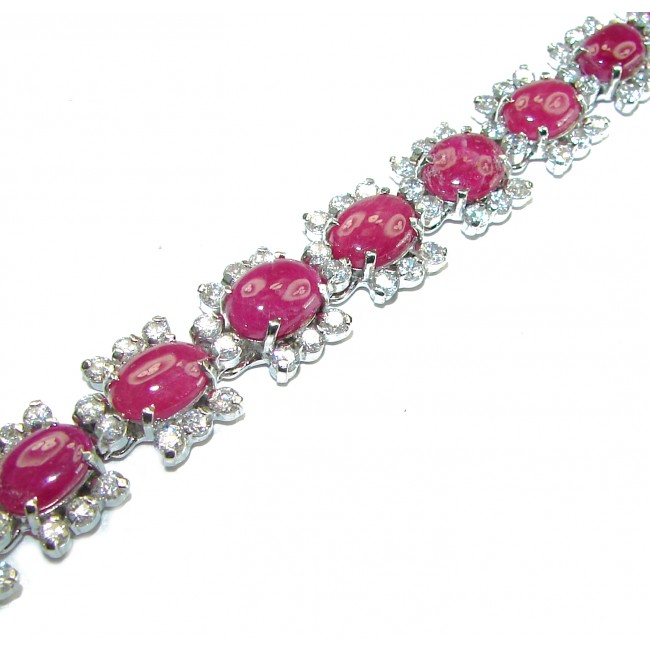 True Passion authentic Ruby .925 Sterling Silver handmade Bracelet