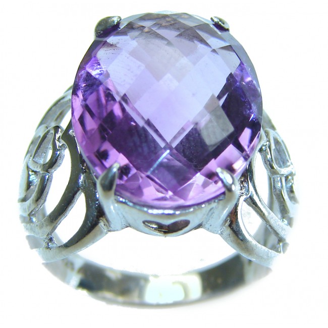 Purple Beauty authentic Amethyst .925 Sterling Silver Handcrafted Ring size 9