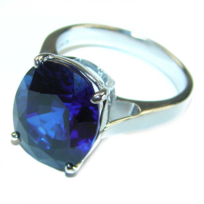 Magic Perfection London Blue Topaz .925 Sterling Silver Ring size 7 3/4