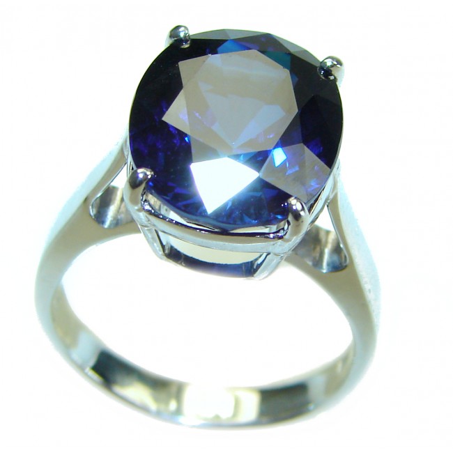 Magic Perfection London Blue Topaz .925 Sterling Silver Ring size 7 3/4