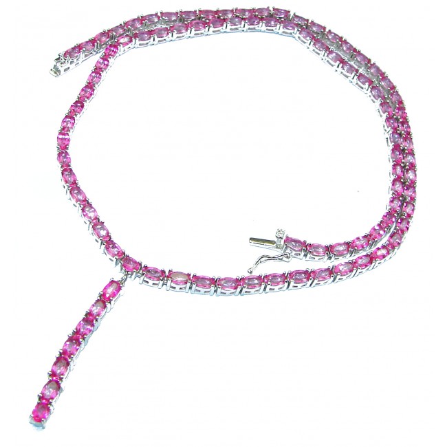 Mesmerizing Pink Topaz .925 Sterling Silver handcrafted necklace