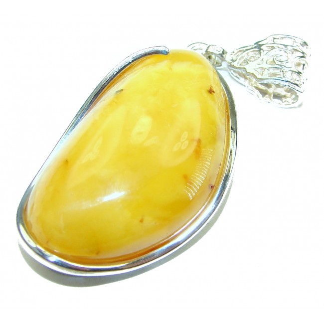 Authentic butterscotch Baltic Amber .925 Sterling Silver handcrafted pendant