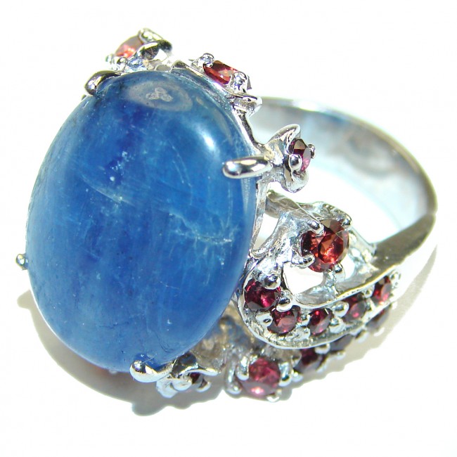 Magic Creation authentic African Kyanite .925 Sterling Silver Handcrafted Ring size 9