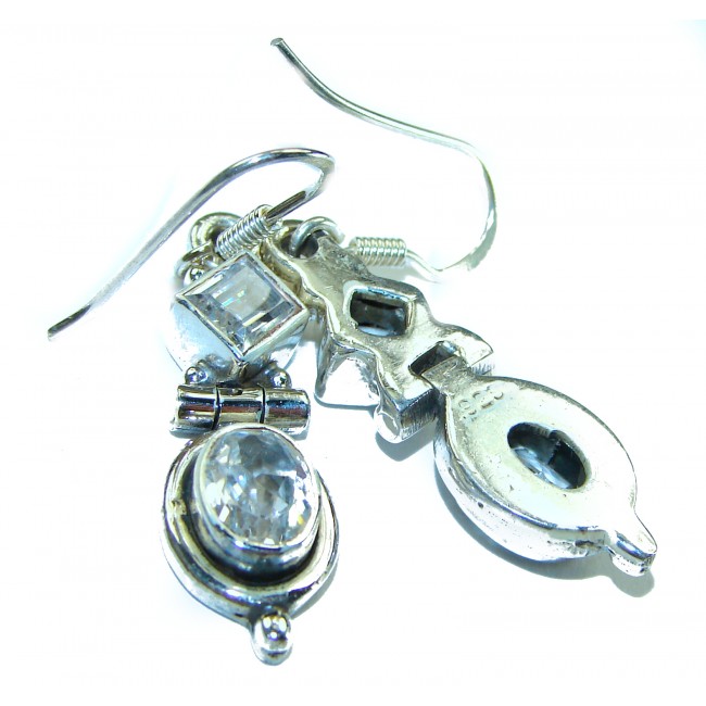 White Topaz .925 Sterling Silver .925 Sterling Silver handcrafted Earrings
