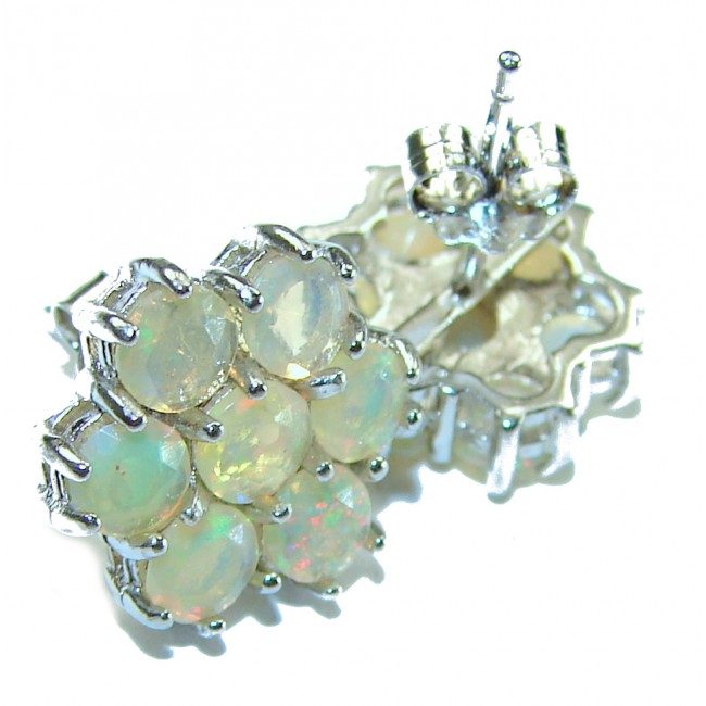 Golden Cascade Ethiopian Opal .925 Sterling Silver handcrafted earrings
