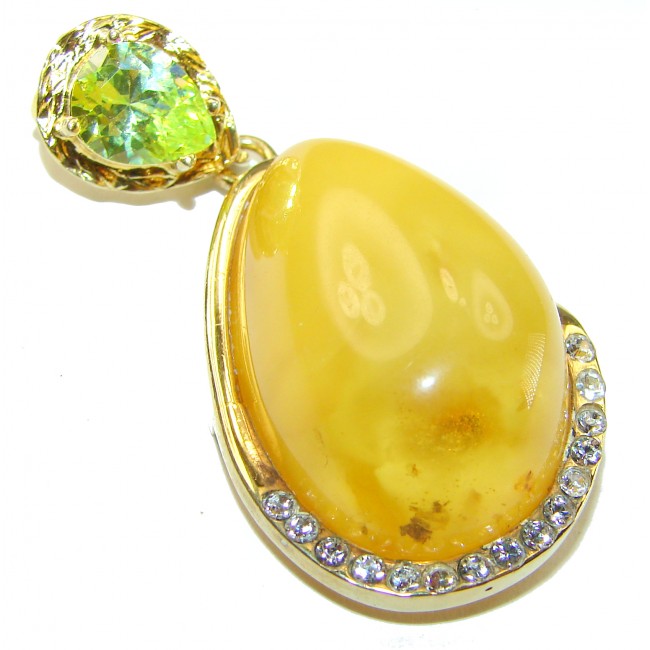 Vintage Beauty authentic Baltic Amber .925 Sterling Silver handcrafted pendant