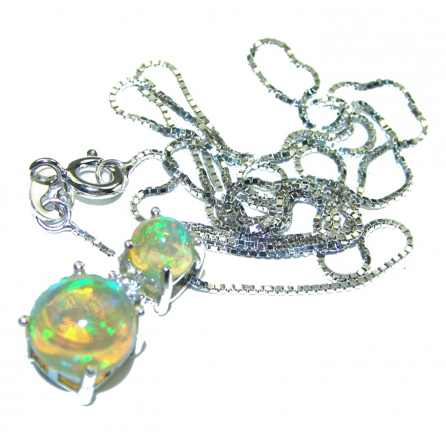 Precious Ethiopian Opal .925 Sterling Silver handcrafted Necklace