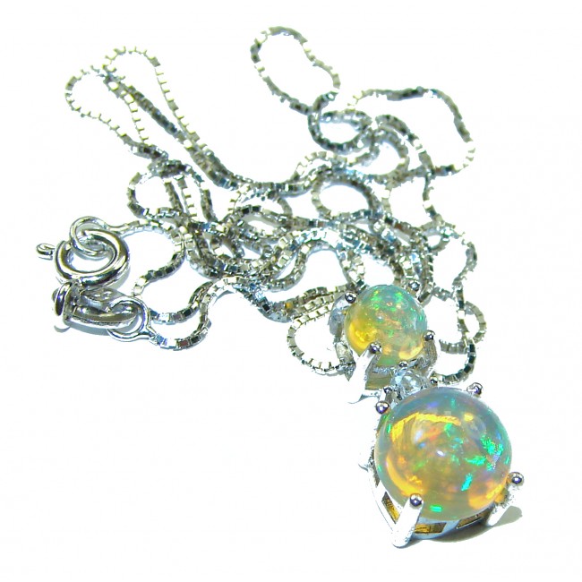 Precious Ethiopian Opal .925 Sterling Silver handcrafted Necklace