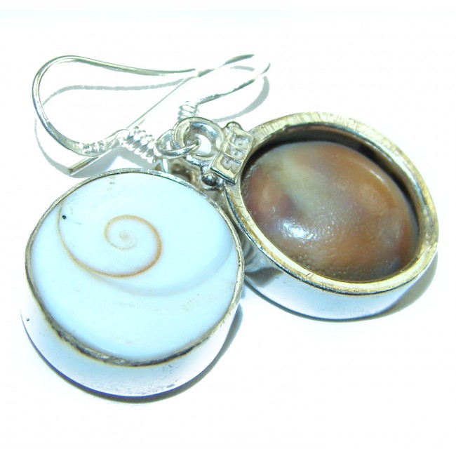 Radiant Blossom Shiva Shell Sterling Silver earrings