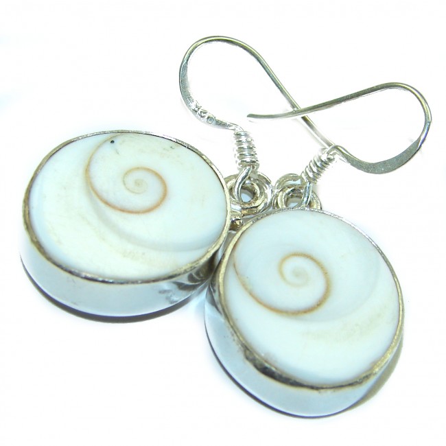 Radiant Blossom Shiva Shell Sterling Silver earrings