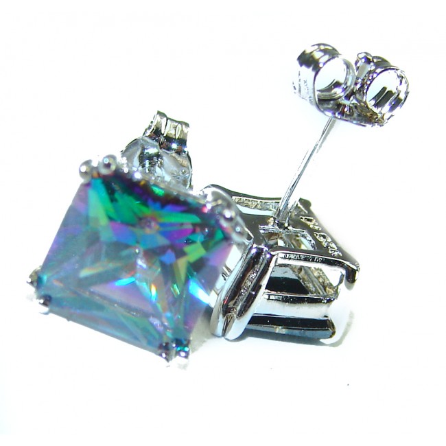 Mystical Eye Rainbow Magic Topaz .925 Sterling Silver earrings