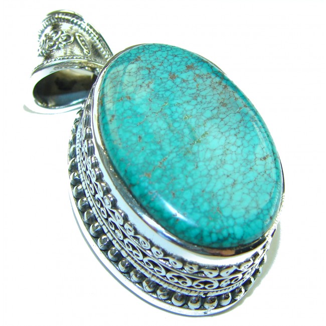 Arizona Beauty Natural Natural Turquoise .925 Sterling Silver handmade pendant