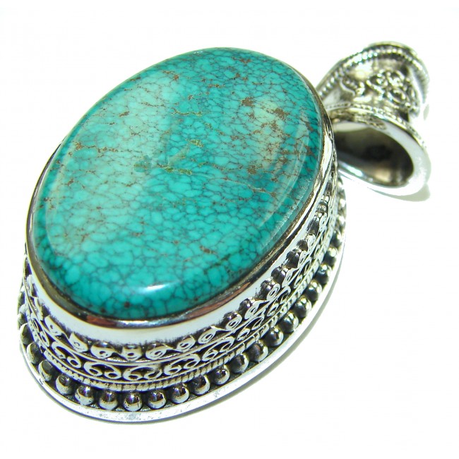 Arizona Beauty Natural Natural Turquoise .925 Sterling Silver handmade pendant