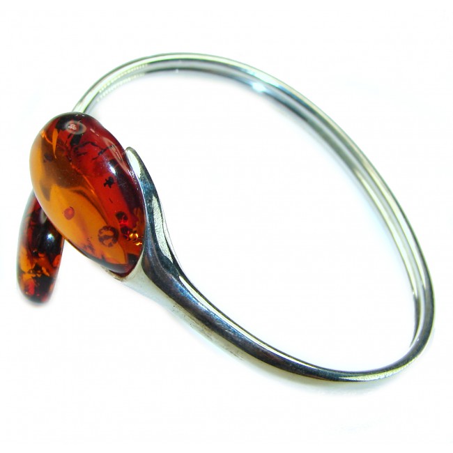 Excellent Golden Baltic Amber .925 Sterling Silver entirely handcrafted Bracelet