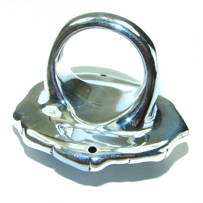 Ariadne's Thread Italy Made Silver Sterling Silver LARGE ring s. 6