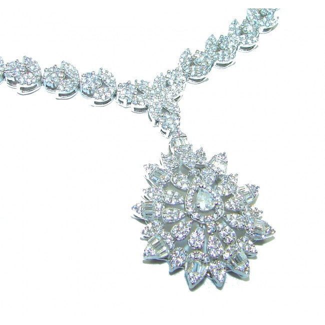 Exclusive White Topaz .925 Sterling Silver handcrafted necklace