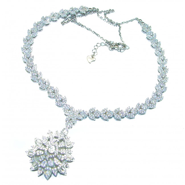 Exclusive White Topaz .925 Sterling Silver handcrafted necklace