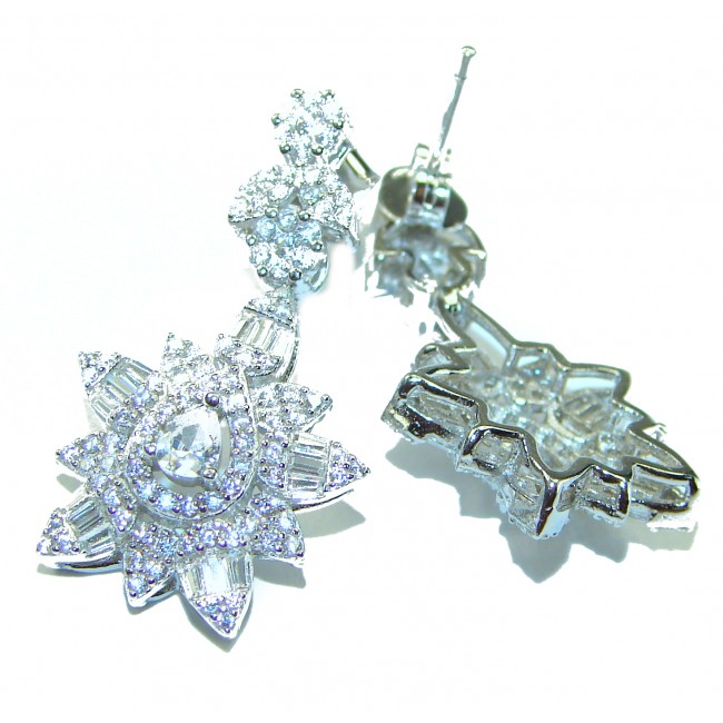 Exclusive White Topaz .925 Sterling Silver .925 Sterling Silver handcrafted Earrings