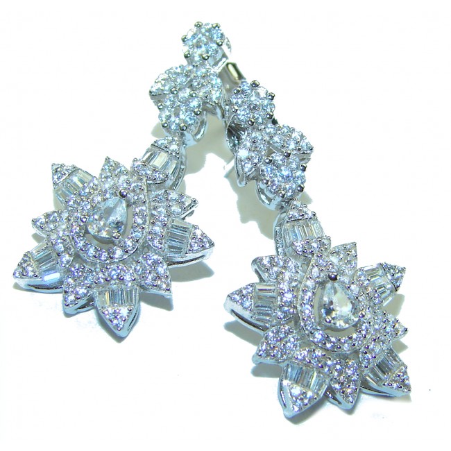 Exclusive White Topaz .925 Sterling Silver .925 Sterling Silver handcrafted Earrings