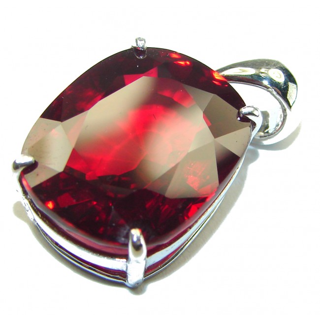 True Passion Red Topaz .925 Sterling Silver handmade Pendant