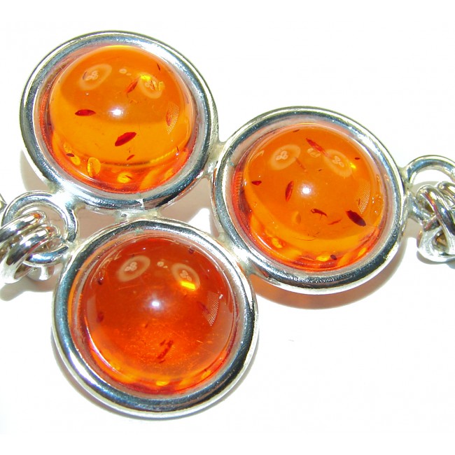 Excellent Baltic Amber .925 Sterling Silver entirely handcrafted Bracelet