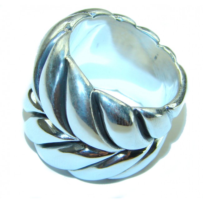 Large Flower Bali made .925 Sterling Silver handcrafted Ring s. 8