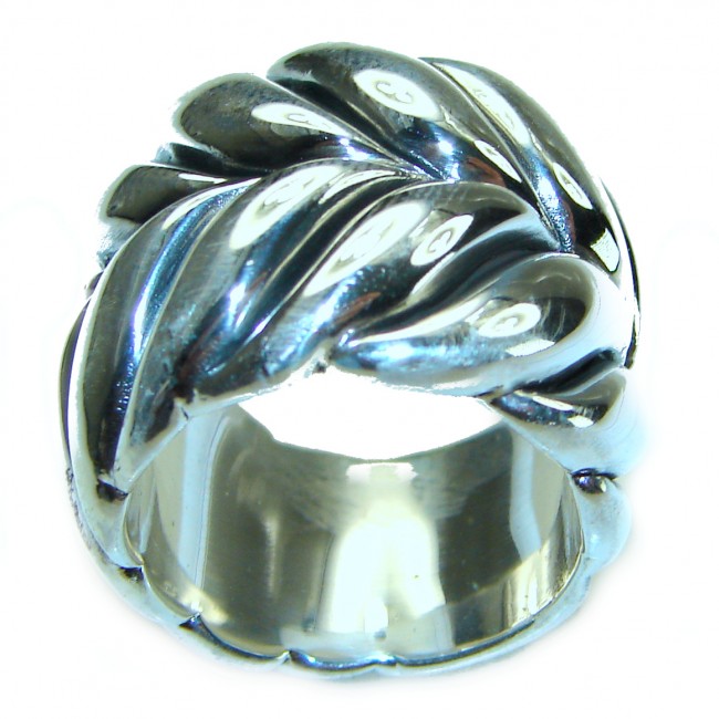 Large Flower Bali made .925 Sterling Silver handcrafted Ring s. 8