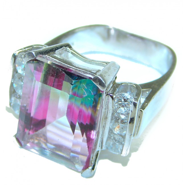 Brazilian Tourmaline .925 Sterling Silver Perfectly handcrafted Ring s. 6 1/4