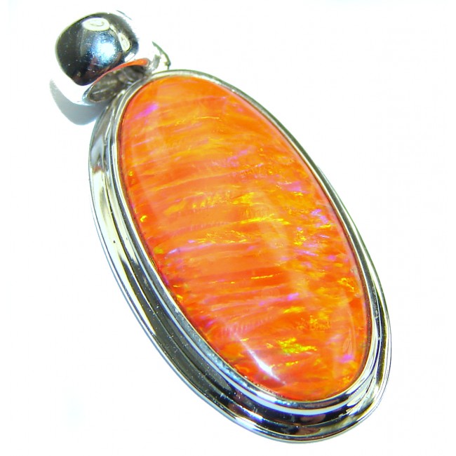 Authentic Doublet Opal .925 Sterling Silver handmade Pendant