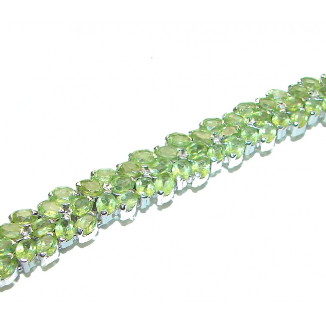 Aurora Authentic Peridot .925 Sterling Silver handmade Bracelet