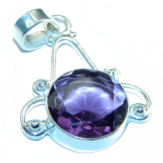 Purple QUARTZ .925 Sterling Silver handcrafted pendant