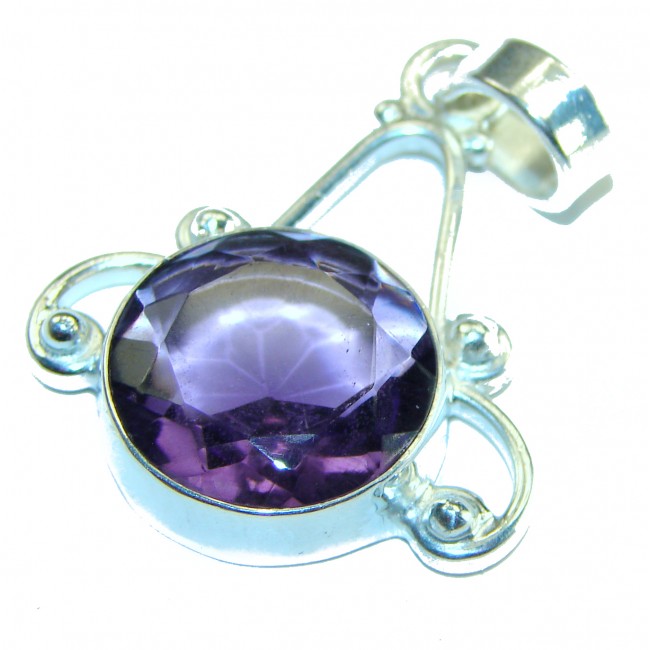 Purple QUARTZ .925 Sterling Silver handcrafted pendant